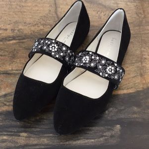 New black velvet ballet flats from Sundance